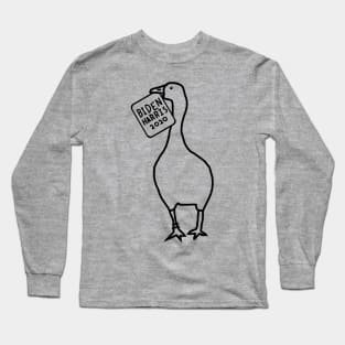 Goose with Stolen Biden Harris Sign Outline Long Sleeve T-Shirt